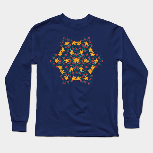 Sacred Geometry - Botanical Long Sleeve T-Shirt by The Point